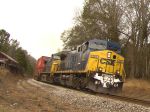 CSX 307 rounding the elevated curve